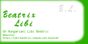 beatrix libi business card